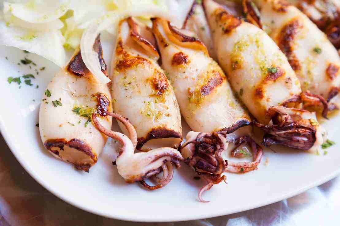 calamar cocinado