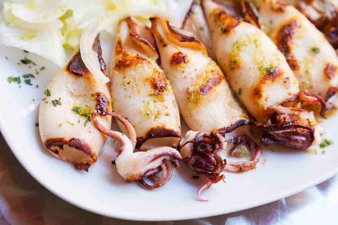 calamar cocinado